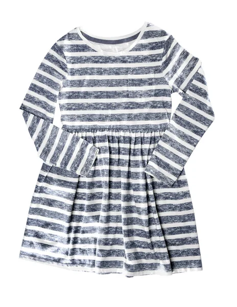 Grey striped dress — Stock Photo, Image