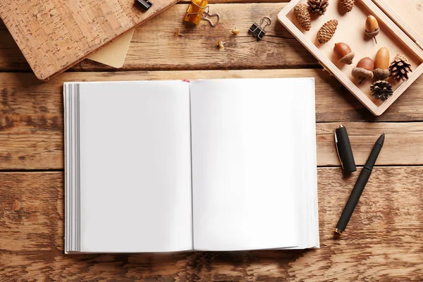 Diario de cuaderno en blanco — Foto de Stock