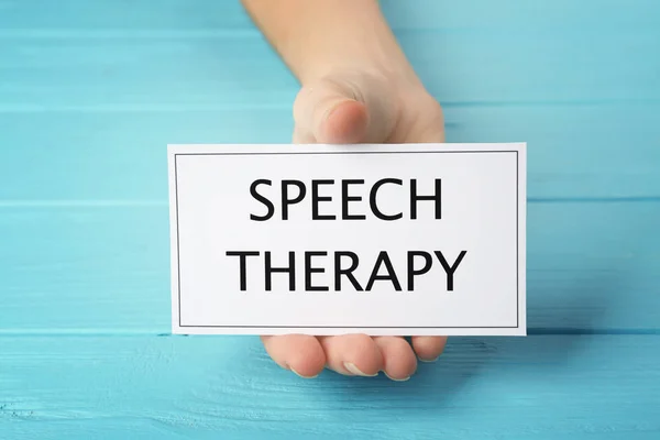 Concepto de terapia del habla . — Foto de Stock