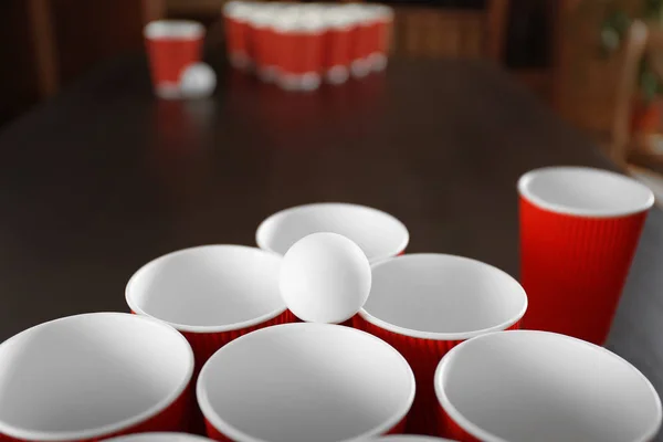 Cups for game Beer Pong — Stock Photo, Image