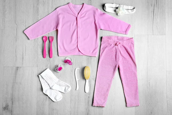 Baby clothes and accessories — Stock Photo, Image