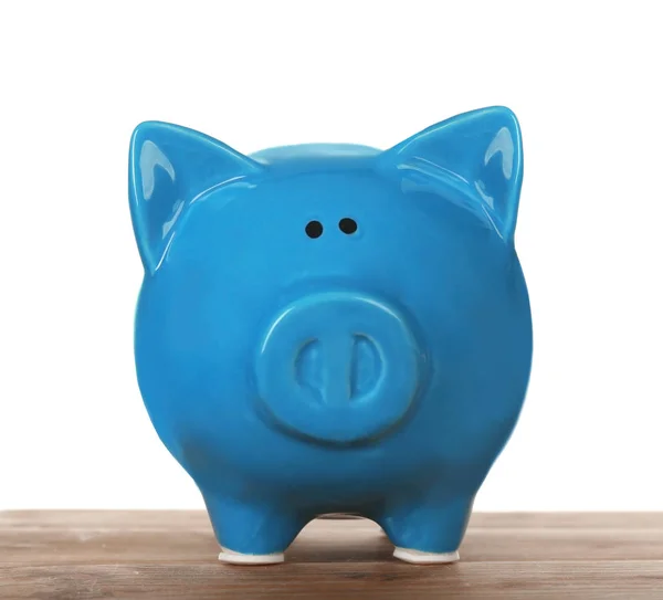 Blauwe piggy bank — Stockfoto