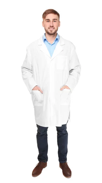 Przystojny lekarz na białym tle — Zdjęcie stockowe