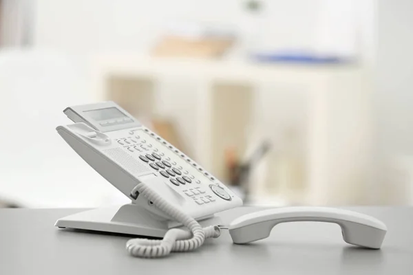 Telephone with picked up receiver — Stock Photo, Image