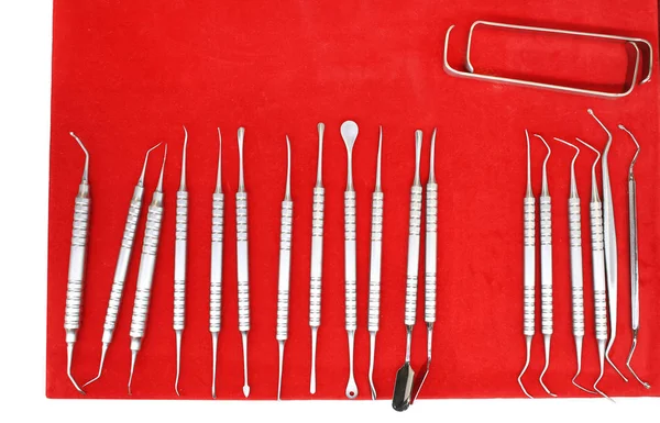 Serie di strumenti dentali — Foto Stock