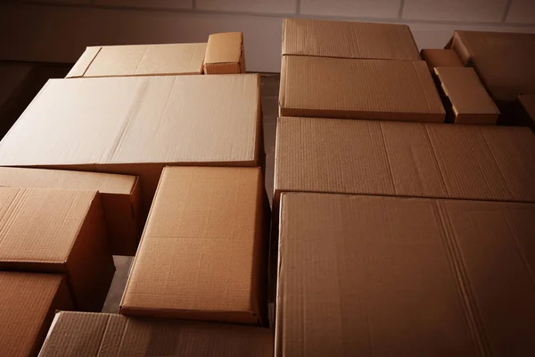 Kartónové krabice jako pozadí — Stock fotografie