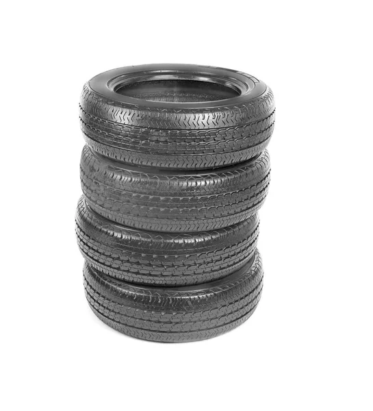 타이어, 흰색 절연 — 스톡 사진