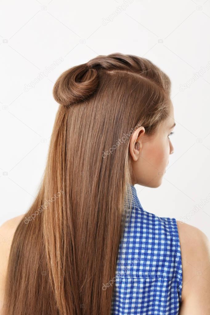 woman with nice braid hairstyle