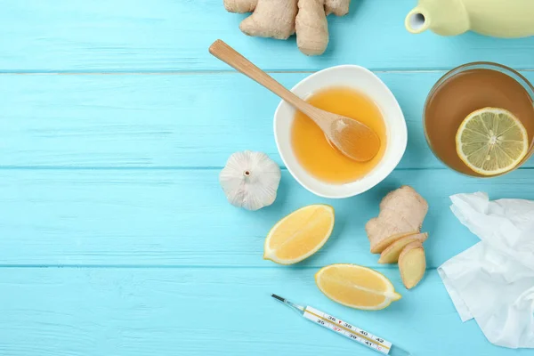 Ingredientes para remédio para a tosse — Fotografia de Stock