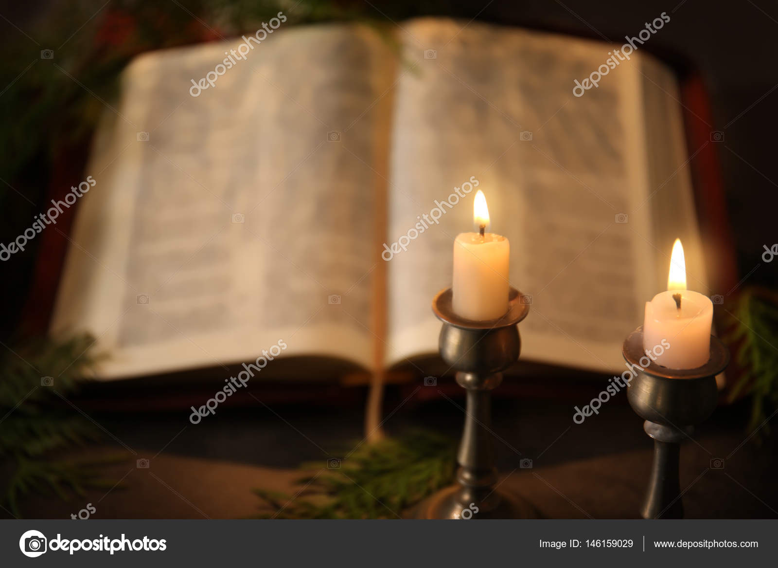 Images Of Open Bible With Candle
