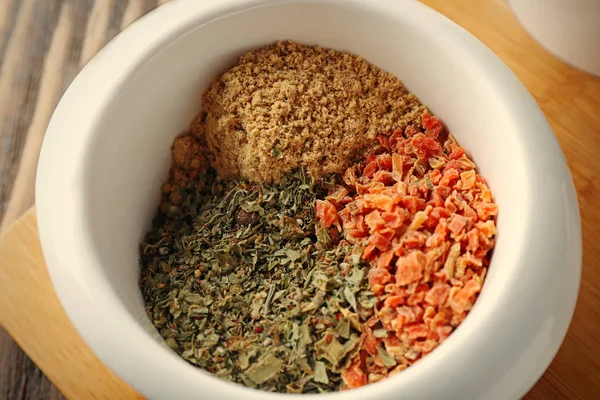 Bowl with different spices — Stock Photo, Image