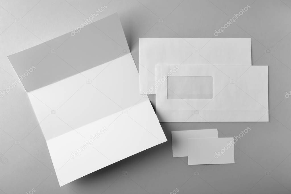 Set of blank items for branding