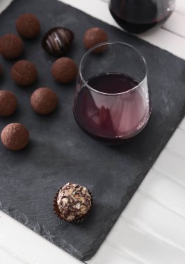 lezzetli çikolata truffles