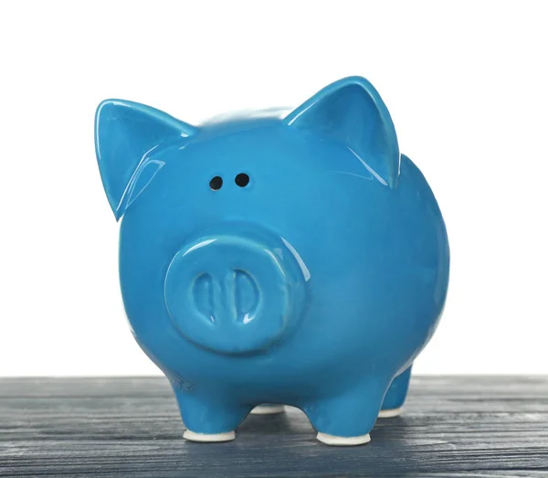 Blauwe piggy bank — Stockfoto