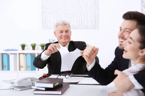 couple at notary public office