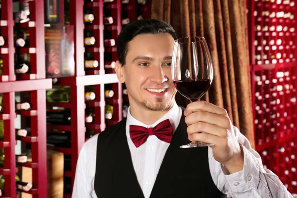 杯红酒的男人 — 图库照片