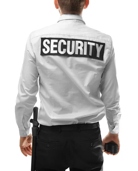 Zadní část mužské security Guarda — Stock fotografie