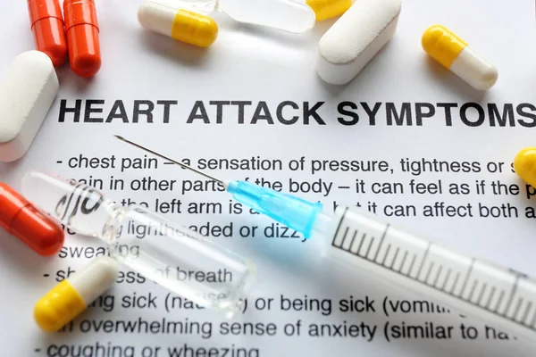 Diagnose Herzinfarkt Symptome — Stockfoto