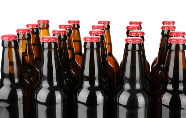 Botellas de cerveza con alcohol —  Fotos de Stock