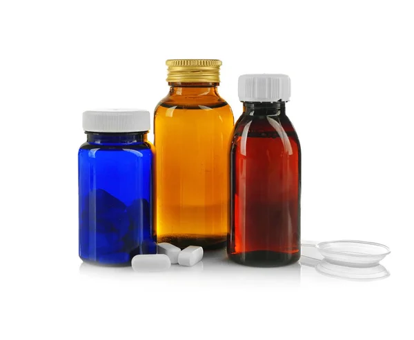 Bottles with medicine and pills — Stock Photo, Image