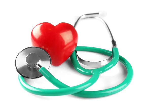 Stethoscope and red heart — Stock Photo, Image