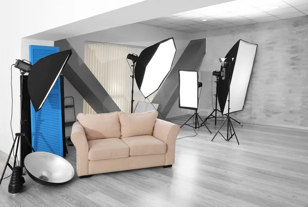 Fotostudio med modern interiör — Stockfoto