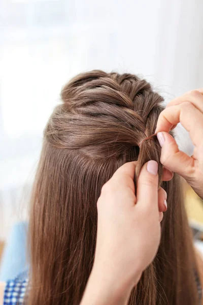 woman with nice braid hairstyle