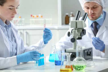 Laboratuvarda çalışan bilim adamları