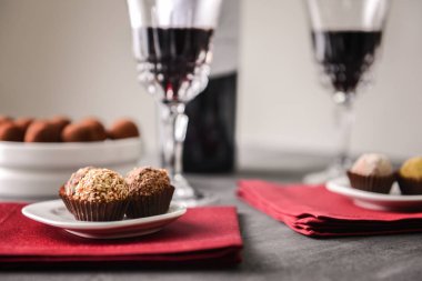 lezzetli çikolata truffles