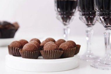 lezzetli çikolata truffles