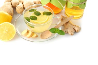 Limonlu zencefil bal çay