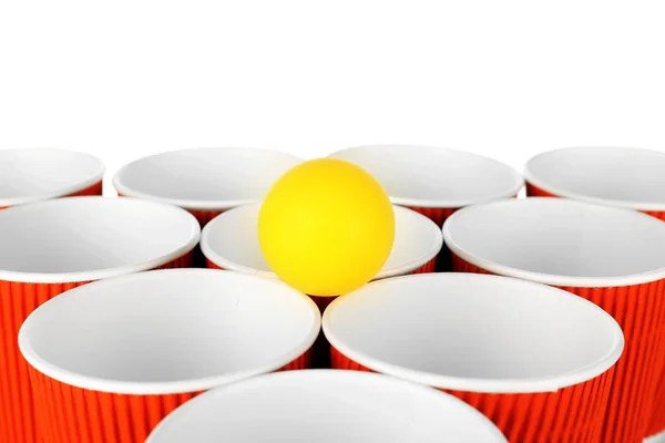 Cups for game Beer Pong — Stock Photo, Image