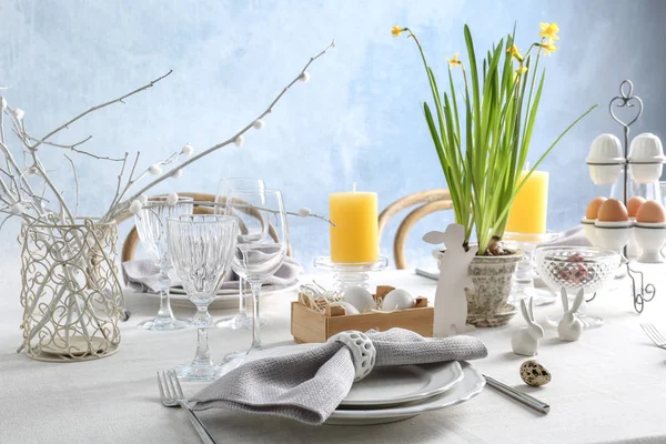 Krásné velikonoční stůl — Stock fotografie