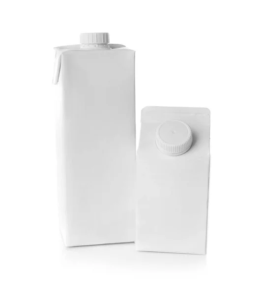 Två enkla mjölk lådor — Stockfoto