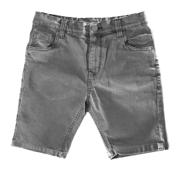 Grå denim shorts - Stock-foto