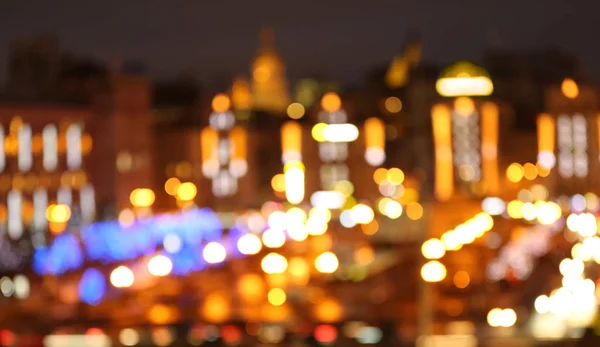 Luces coloridas de la ciudad noche — Foto de Stock