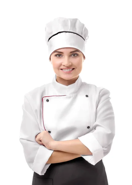 Портрет молодой женщины-повара — стоковое фото