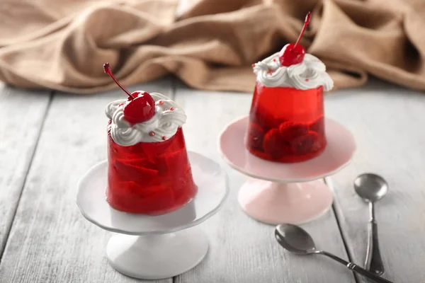 Délicieux desserts de gelée — Photo
