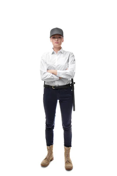 Mujer guardia de seguridad — Foto de Stock