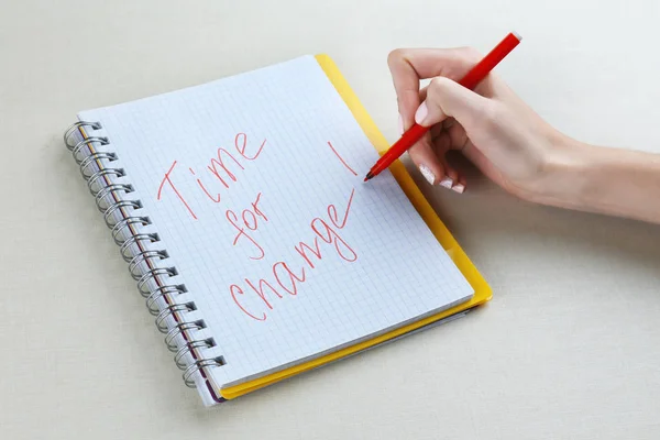 Hand writing phrase on blackboard — Stock Photo, Image