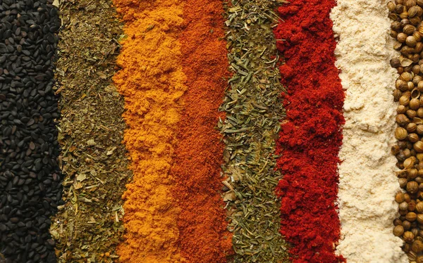 Blandning av olika kryddor — Stockfoto