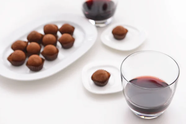 Deliciosas trufas de chocolate — Foto de Stock