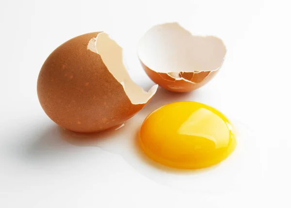 Gălbenușul de ou crud — Fotografie, imagine de stoc