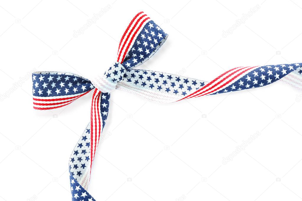 Ribbon with USA flag  