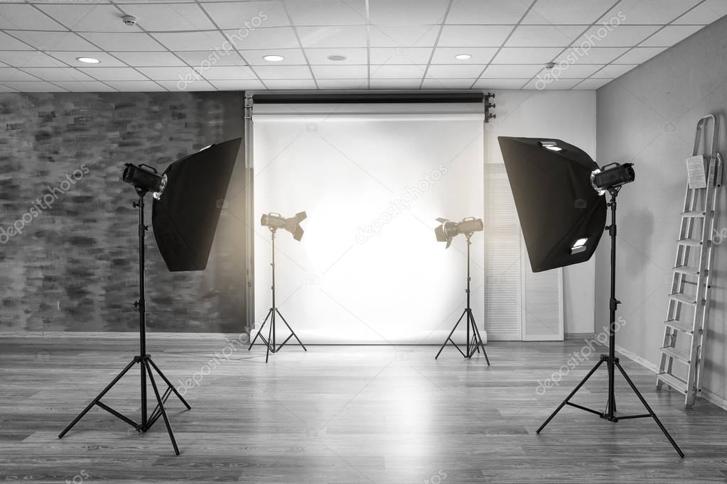  photo studio with lighting equipment