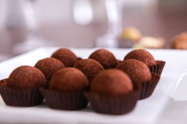 lezzetli çikolata truffles