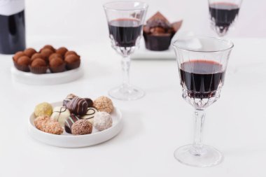 lezzetli çikolata truffles