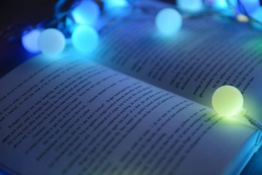 kitap ve güzel garland