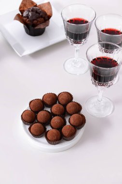 lezzetli çikolata truffles