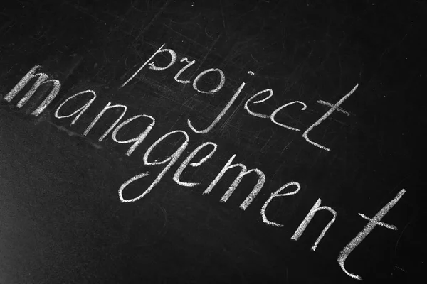 Zin Project Management geschreven op blackboard — Stockfoto